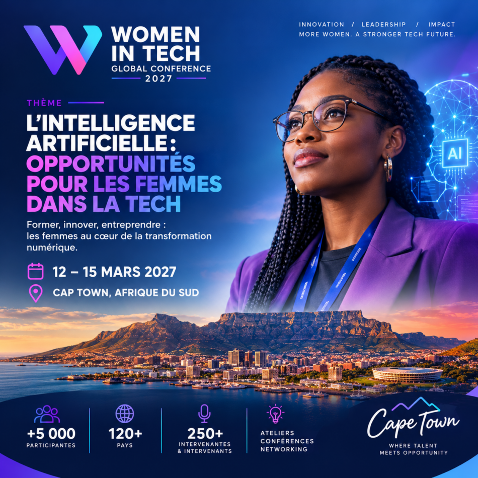 Women in Tech Global Conference 2027 sur l’intelligence artificielle et les femmes dans la tech